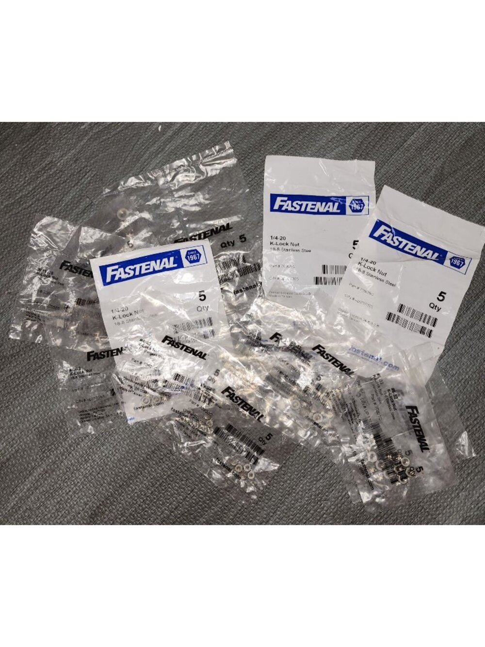 NEW Fastenal K-Lock Nut Lot of 14 Sealed Bags Multiple Sizes Hardware
